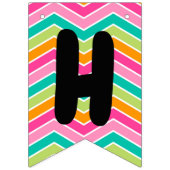 Bannière À Fanions Arc-en-ciel zigzag rayures Joyeux panneau couleurs (Premier drapeau)