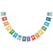 Bannière À Fanions Arche arc-en-ciel sur les nuages Premier anniversa (Tout)