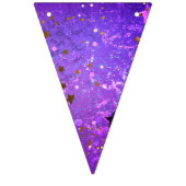 Bannière À Fanions Arrière - plan de feuille violet avec étoiles (Deuxième drapeau)