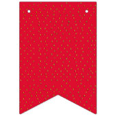 Bannière À Fanions Arrière - plan de fraise drôle rouge (Troisième drapeau)