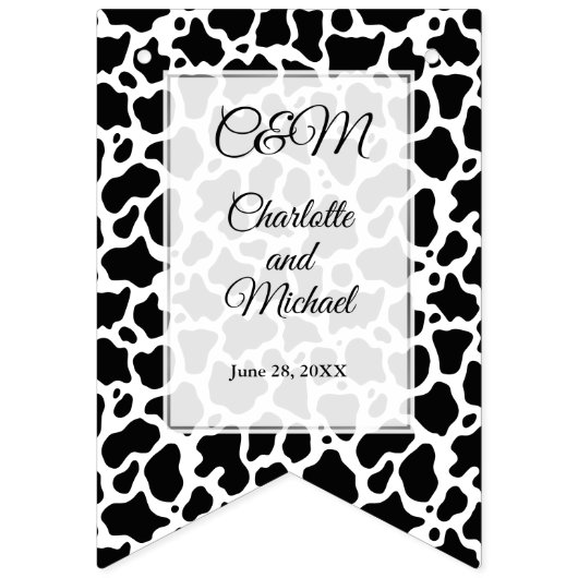 Bannière À Fanions Arrière - plan Motif de vache (Deuxième drapeau)