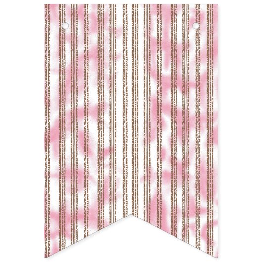 Bannière À Fanions arrière - plan rayé rose et blanc (Deuxième drapeau)