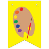 Bannière À Fanions Art Paint Palette Cute 1ère fête d'anniversaire (Premier drapeau)