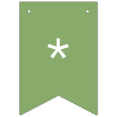 Bannière À Fanions Asperges foncées Personnaliser couleur solide (Premier drapeau)