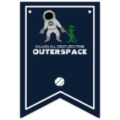 Bannière À Fanions Astronaut & Alien, Parti de l'espace extérieur (Premier drapeau)