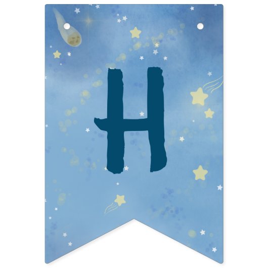 Bannière À Fanions Astronaut Planètes spatiales Anniversaire (Deuxième drapeau)