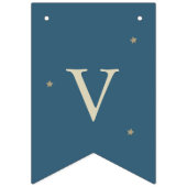 Bannière À Fanions Au-dessus du Baby shower de la Lune Pavillon bleu (Troisième drapeau)