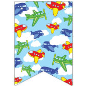 Bannière À Fanions Avions et Jets mignons 1ère fête d'anniversaire (Premier drapeau)