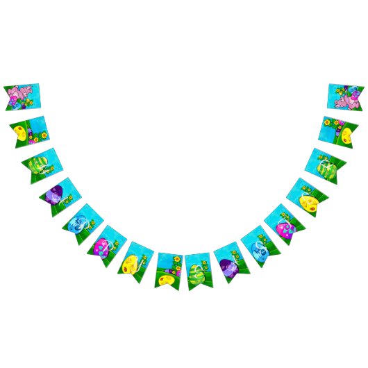 Bannière À Fanions Baby Bunny Pâques HEUREUX PÂQUES (Tout)