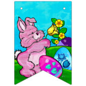 Bannière À Fanions Baby Bunny Pâques HEUREUX PÂQUES (Premier drapeau)