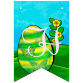 Bannière À Fanions Baby Bunny Pâques HEUREUX PÂQUES (Troisième drapeau)