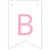 Bannière À Fanions Baby shower à ballets roses (Troisième drapeau)