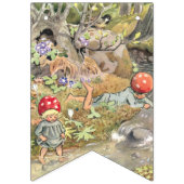 Bannière À Fanions Baby shower à la grenouille des champignons (Troisième drapeau)