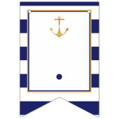 Bannière À Fanions Baby shower Ancre nautique (Deuxième drapeau)