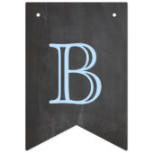 Bannière À Fanions Baby shower avec Coeurs sur Chalkboard Look (Troisième drapeau)