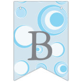 Bannière À Fanions Baby shower Bébé Bleu Cute Chouette (Troisième drapeau)