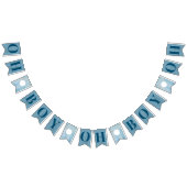 Bannière À Fanions Baby shower bleu ardoise (Tout)