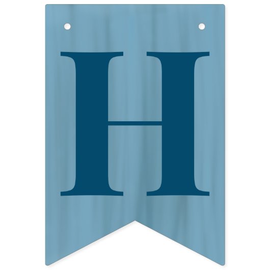 Bannière À Fanions Baby shower bleu ardoise (Deuxième drapeau)