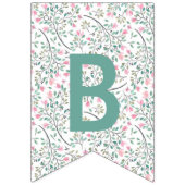 Bannière À Fanions Baby shower Bougainvillea (Troisième drapeau)