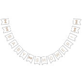 Bannière À Fanions Baby shower Bow beige (Tout)