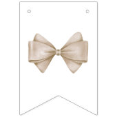Bannière À Fanions Baby shower Bow beige (Deuxième drapeau)