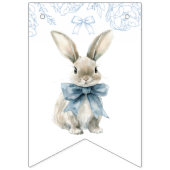 Bannière À Fanions Baby shower Bunny bleu (Premier drapeau)