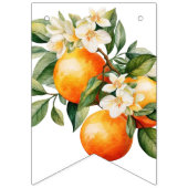 Bannière À Fanions Baby shower Clementine Orange Little Cutie (Premier drapeau)