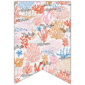 Bannière À Fanions Baby shower Coral Reef (Premier drapeau)