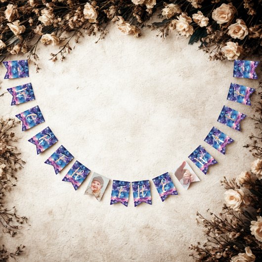 Bannière À Fanions Baby shower d'adoption Starry Sky