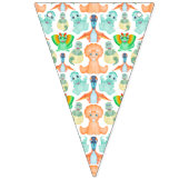 Bannière À Fanions Baby shower d'anniversaire de Dinosaur (Troisième drapeau)