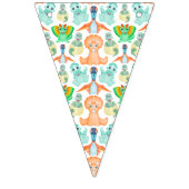 Bannière À Fanions Baby shower d'anniversaire de Dinosaur (Deuxième drapeau)