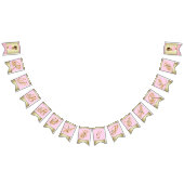 Bannière À Fanions Baby shower de Ballerina Ethnic Pink Gold (Tout)