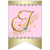 Bannière À Fanions Baby shower de Ballerina Ethnic Pink Gold (Troisième drapeau)