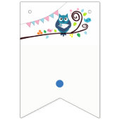 Bannière À Fanions Baby shower de Chouette lunaire (Deuxième drapeau)