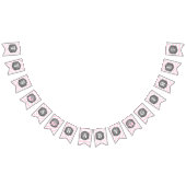 Bannière À Fanions Baby shower de fille d'éléphant rose (Tout)