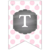 Bannière À Fanions Baby shower de fille d'éléphant rose (Premier drapeau)