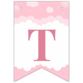 Bannière À Fanions Baby shower de fille d'éléphant rose (Deuxième drapeau)