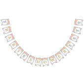 Bannière À Fanions Baby shower d'éléphant floral rose (Tout)