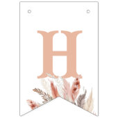 Bannière À Fanions baby shower d'herbe bohoPampas (Deuxième drapeau)