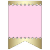 Bannière À Fanions Baby shower d'or rose (Deuxième drapeau)