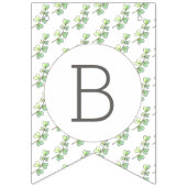 Bannière À Fanions Baby shower illustré de la petite fille (Troisième drapeau)