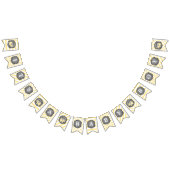 Bannière À Fanions Baby shower jaune d'Arc-cravate d'éléphant (Tout)