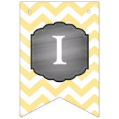 Bannière À Fanions Baby shower jaune d'Arc-cravate d'éléphant (Deuxième drapeau)