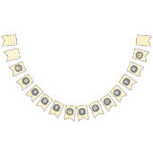 Bannière À Fanions Baby shower jaune d'éléphant (Tout)