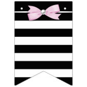 Bannière À Fanions Baby shower noir rose fille (Deuxième drapeau)