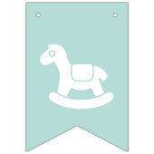 Bannière À Fanions Baby shower Pastel Vert Genre Neutre (Deuxième drapeau)