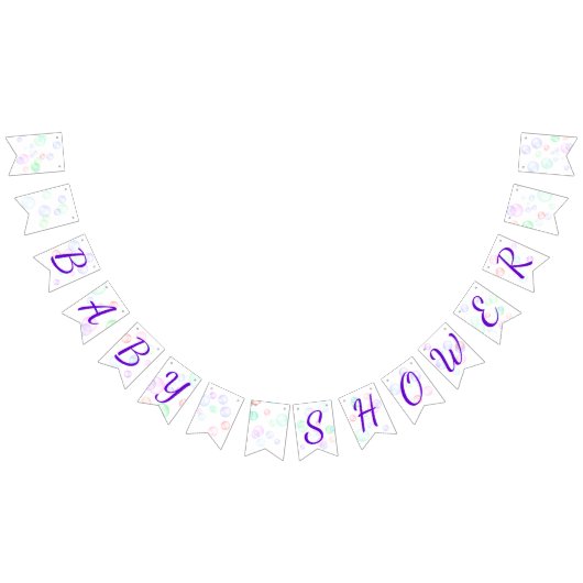 Bannière À Fanions Baby shower Rainbow Soap Bubbles (Tout)