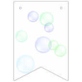 Bannière À Fanions Baby shower Rainbow Soap Bubbles (Deuxième drapeau)