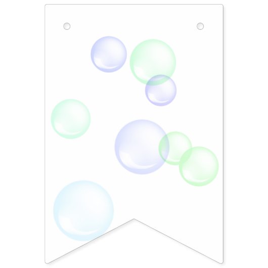 Bannière À Fanions Baby shower Rainbow Soap Bubbles (Deuxième drapeau)