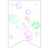 Bannière À Fanions Baby shower Rainbow Soap Bubbles (Premier drapeau)